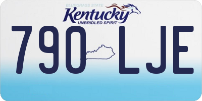 KY license plate 790LJE