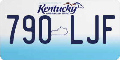 KY license plate 790LJF