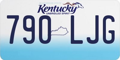 KY license plate 790LJG