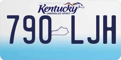 KY license plate 790LJH