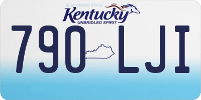 KY license plate 790LJI