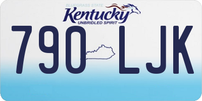 KY license plate 790LJK