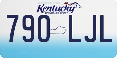 KY license plate 790LJL