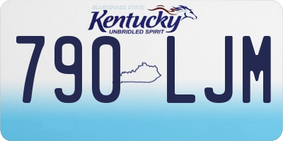 KY license plate 790LJM