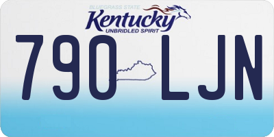 KY license plate 790LJN