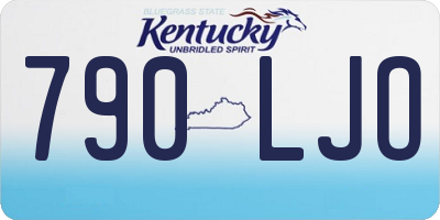 KY license plate 790LJO