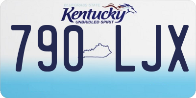 KY license plate 790LJX