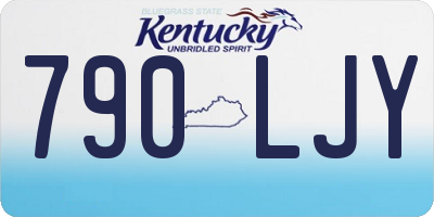 KY license plate 790LJY