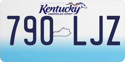 KY license plate 790LJZ