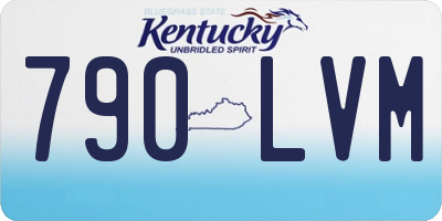 KY license plate 790LVM