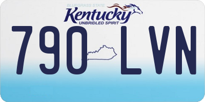 KY license plate 790LVN