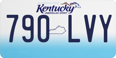 KY license plate 790LVY