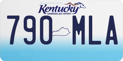 KY license plate 790MLA