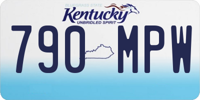 KY license plate 790MPW