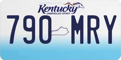 KY license plate 790MRY