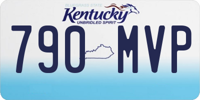 KY license plate 790MVP