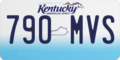 KY license plate 790MVS