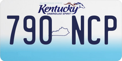 KY license plate 790NCP