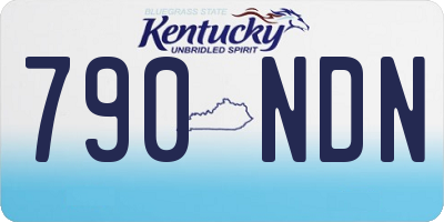 KY license plate 790NDN