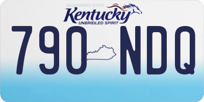 KY license plate 790NDQ