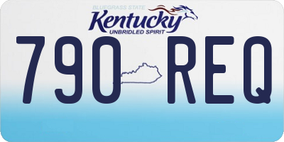 KY license plate 790REQ
