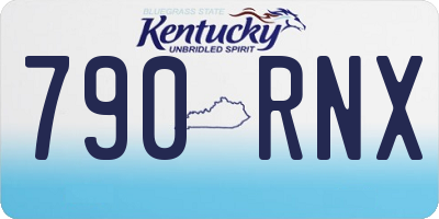 KY license plate 790RNX
