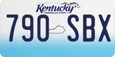 KY license plate 790SBX