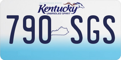 KY license plate 790SGS