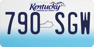 KY license plate 790SGW
