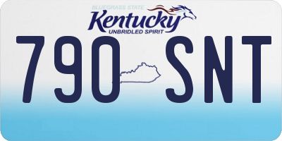 KY license plate 790SNT