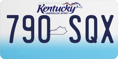 KY license plate 790SQX