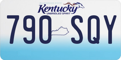 KY license plate 790SQY