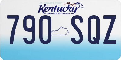KY license plate 790SQZ