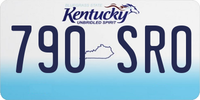 KY license plate 790SRO