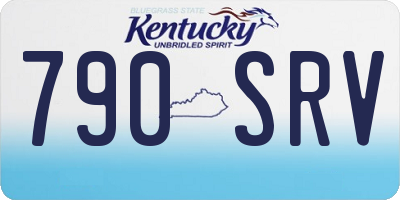 KY license plate 790SRV