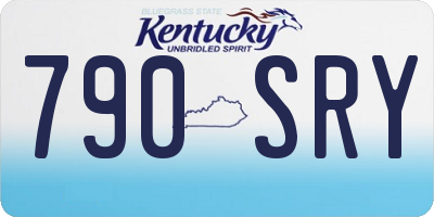 KY license plate 790SRY