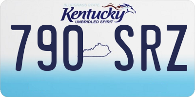 KY license plate 790SRZ