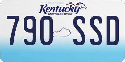KY license plate 790SSD