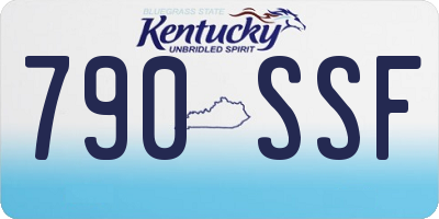 KY license plate 790SSF