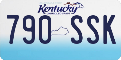 KY license plate 790SSK