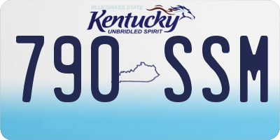 KY license plate 790SSM