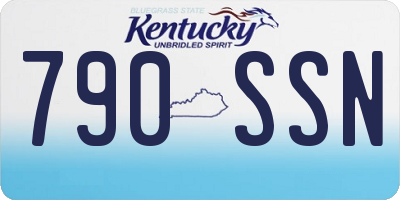 KY license plate 790SSN