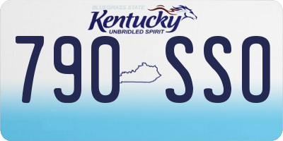 KY license plate 790SSO