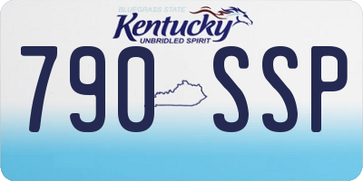 KY license plate 790SSP