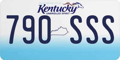 KY license plate 790SSS
