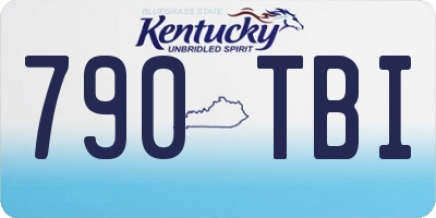 KY license plate 790TBI
