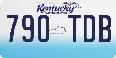 KY license plate 790TDB