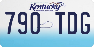 KY license plate 790TDG