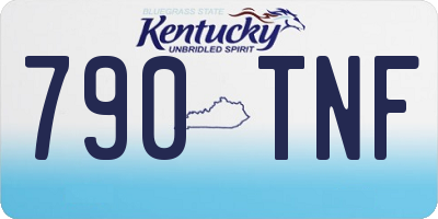 KY license plate 790TNF
