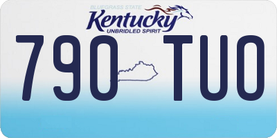 KY license plate 790TUO